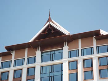 Dobner suspended outdoor ceilings in Shangri-La Hotel, Chiang Mai - Thailand